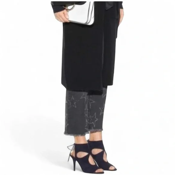 Aquazurra Black Sexy Thing 85 Cutout Genuine Suede Heels Italian Luxury Sz 41 - Picture 4 of 16